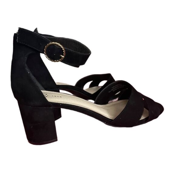 Velvet retro style pumps BLACK SIZE 11 - Picture 5 of 8